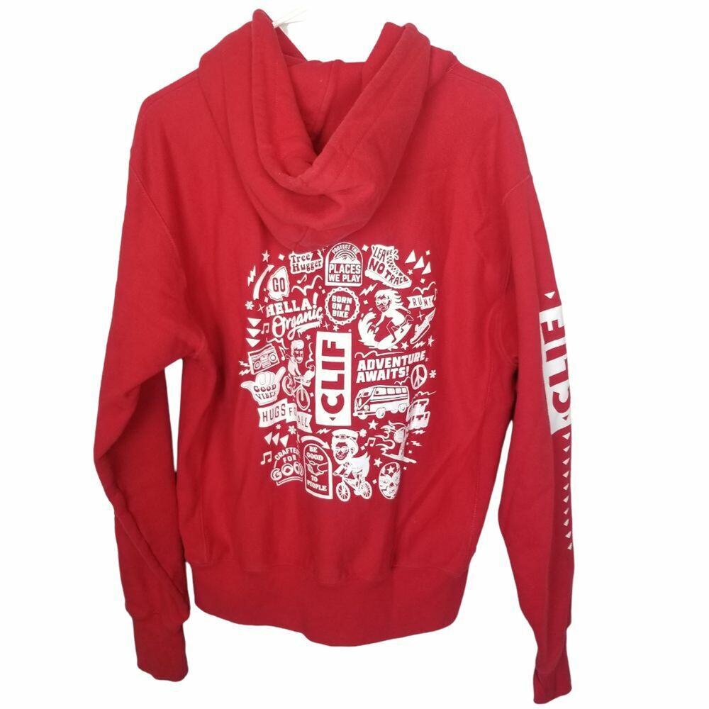Champion Reverse Weave Mens Cliff Bar Hoodie Sweatshirt M Make It Good Pullover